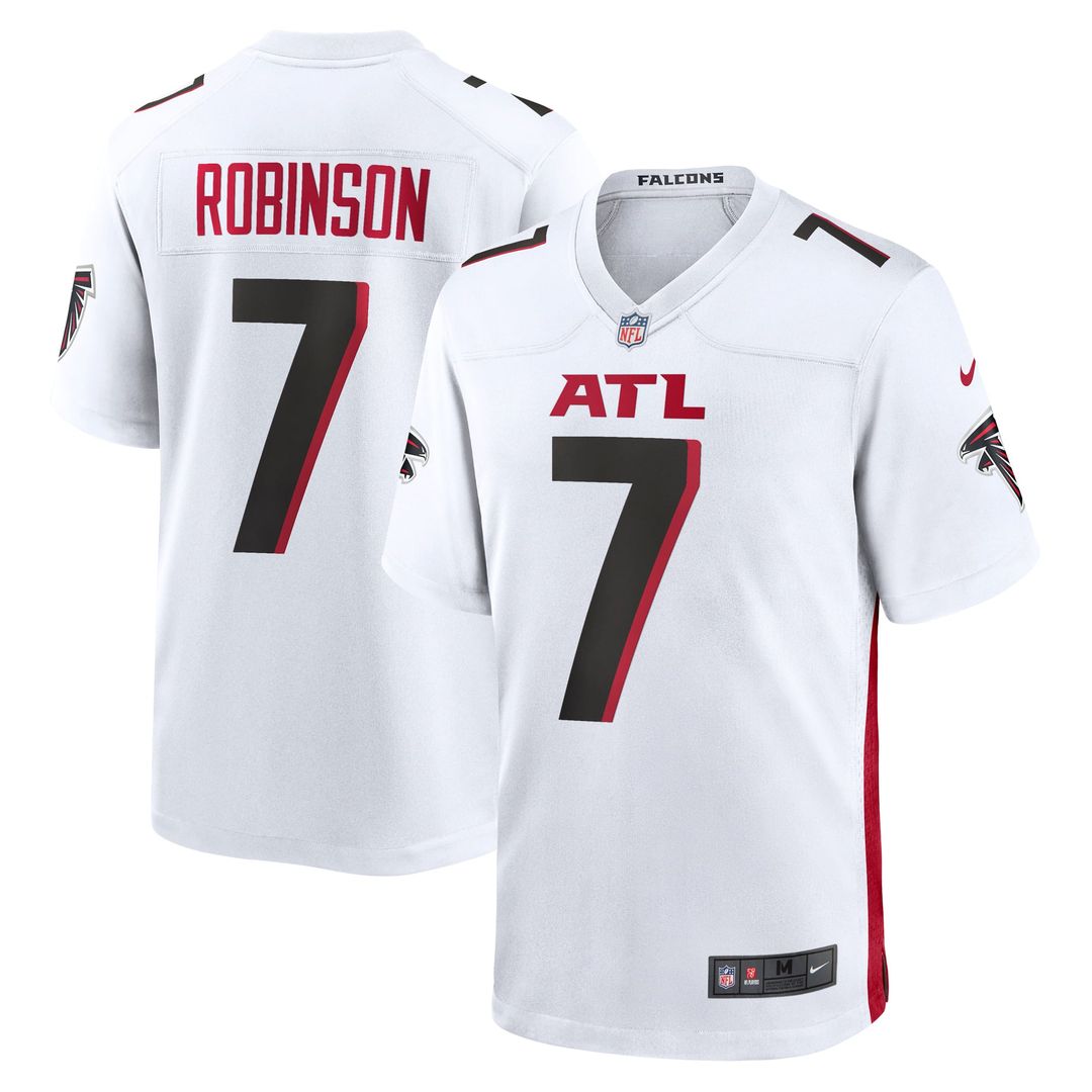 Men's Nike Atlanta Falcons Bijan Robinson Black Game NFL Jersey