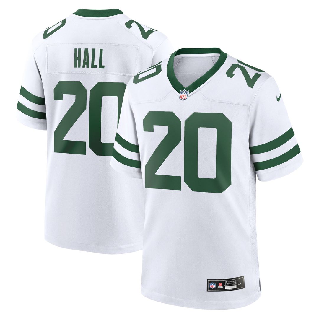 Men's Nike New York Jets Breece Hall Legacy Black Alternate Game NFL Jersey