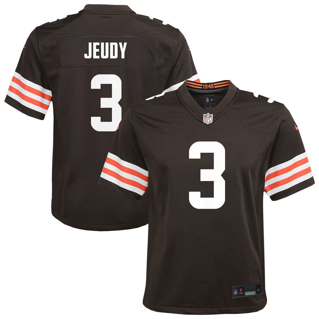 Youth Nike Cleveland Browns Jerry Jeudy Brown Team Game NFL Jersey