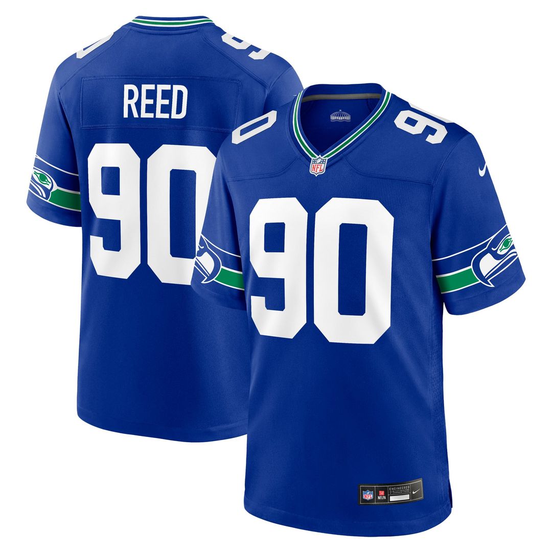 Men's Nike Seattle Seahawks Jarran Reed Royal Alternate Game NFL Jersey