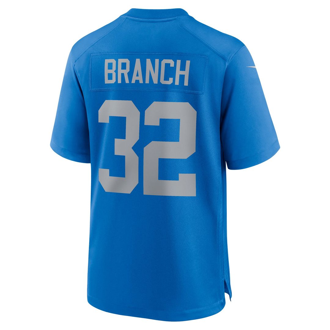 Men's Nike Detroit Lions Brian Branch Blue Alternate Game NFL Jersey