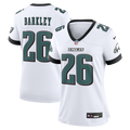 Women's Nike Philadelphia Eagles Saquon Barkley White Game NFL Jersey