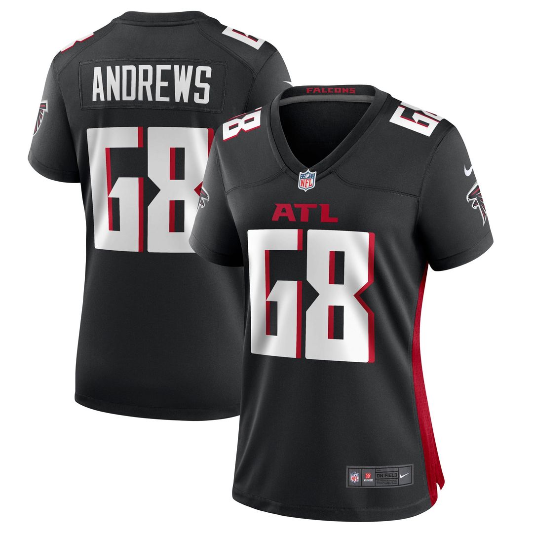Women's Nike Atlanta Falcons Josh Andrews Black Game Player NFL Jersey