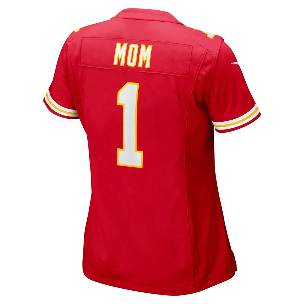 Women's Nike Kansas City Chiefs Number 1 Mom Red Game NFL Jersey