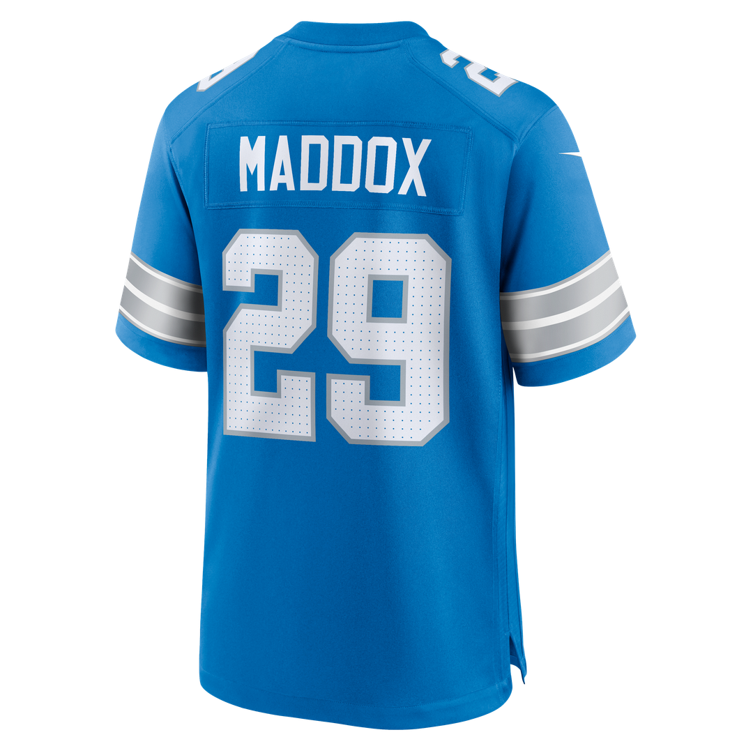 Men's Nike Detroit Lions Avonte Maddox Blue Team Game NFL Jersey