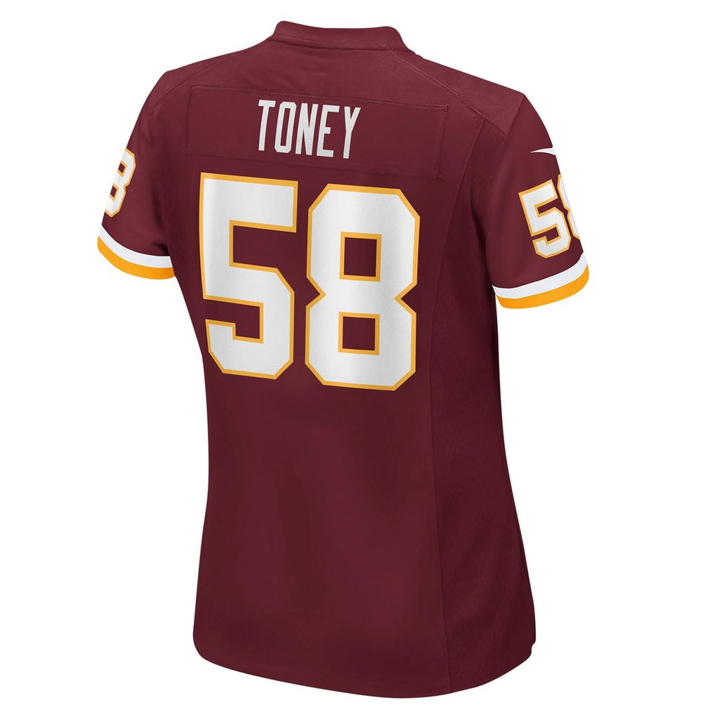 Women's Nike Washington Football Team Shaka Toney Burgundy Game NFL Jersey