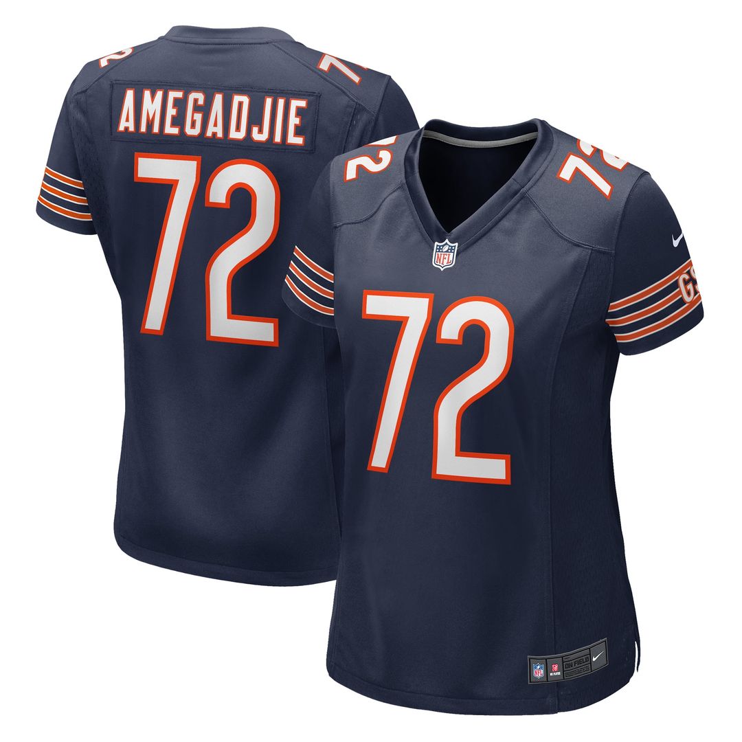 Women's Nike Chicago Bears Kiran Amegadjie Navy Game NFL Jersey