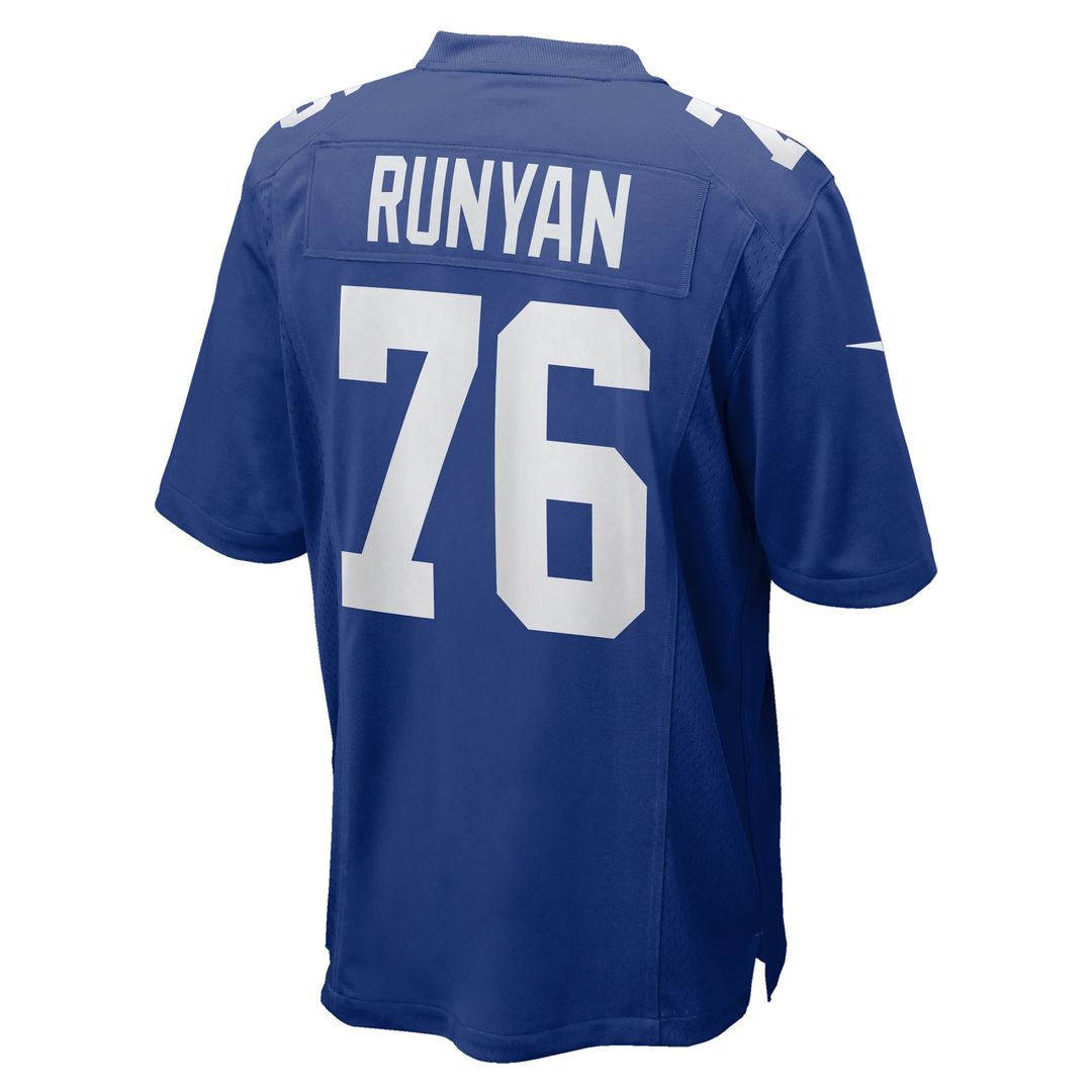 Men's Nike New York Giants Jon Runyan Royal Team Game NFL Jersey