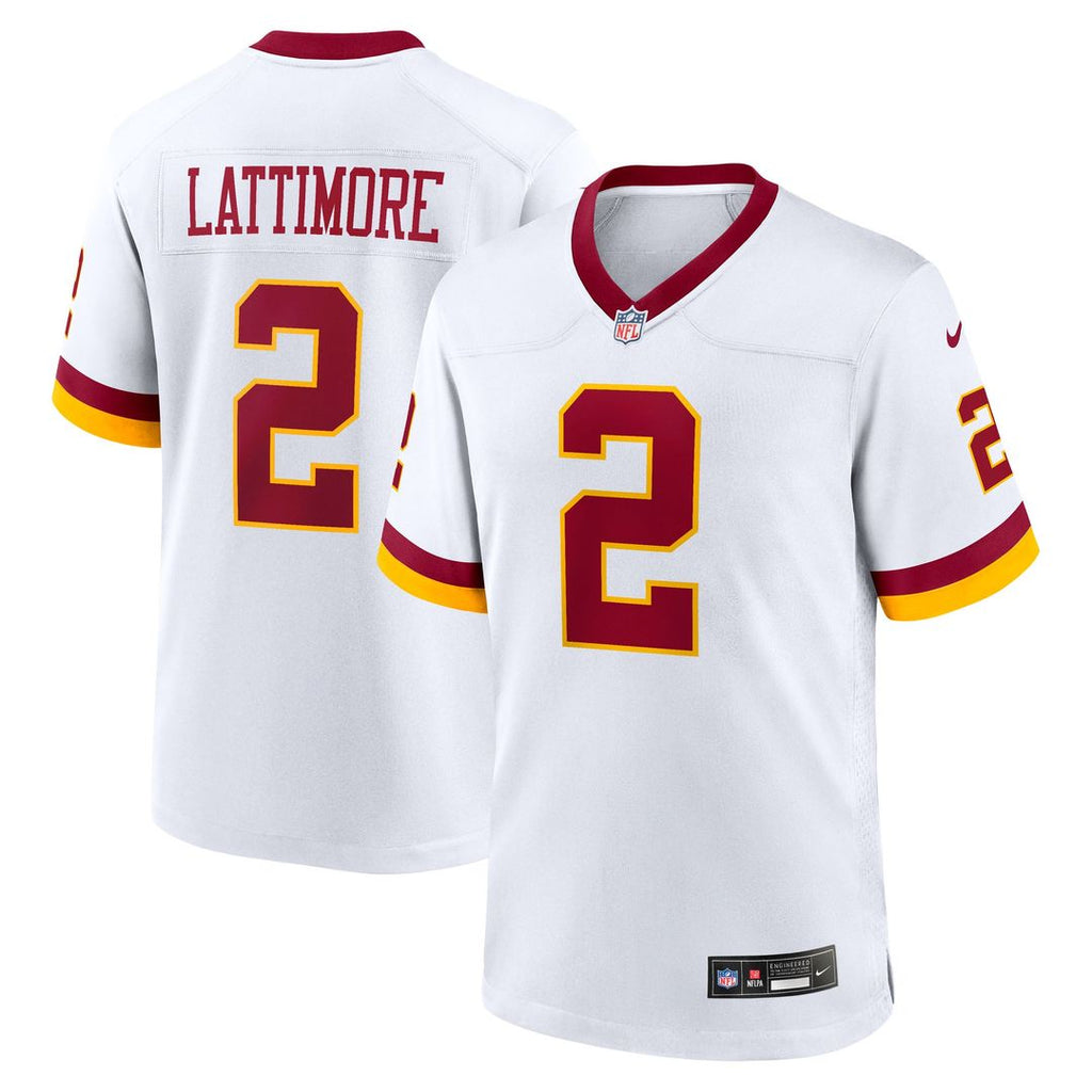 Men's Nike Washington Commanders Marshon Lattimore White Game Super Bowl Era NFL Jersey