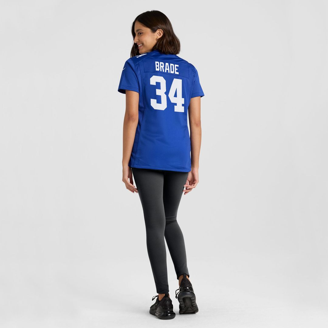 Women's Nike New York Giants Beau Brade Royal Team Game NFL Jersey
