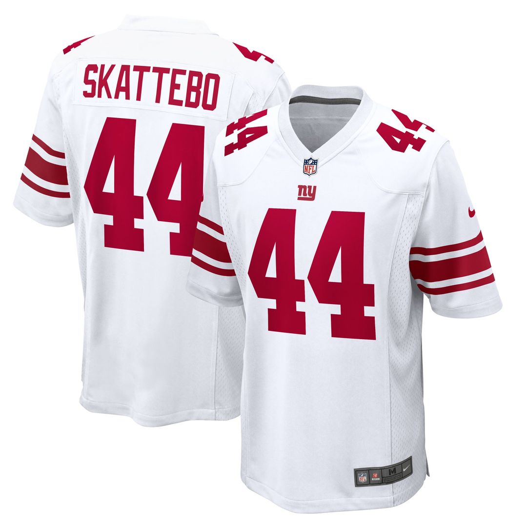 Men's Nike New York Giants Cam Skattebo White Game NFL Jersey