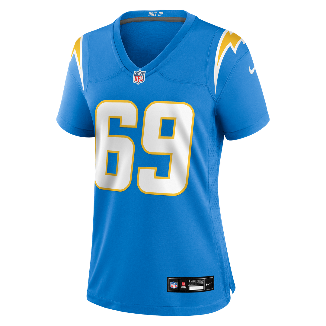 Women's Nike Los Angeles Chargers Cole Strange Powder Blue Team Game NFL Jersey
