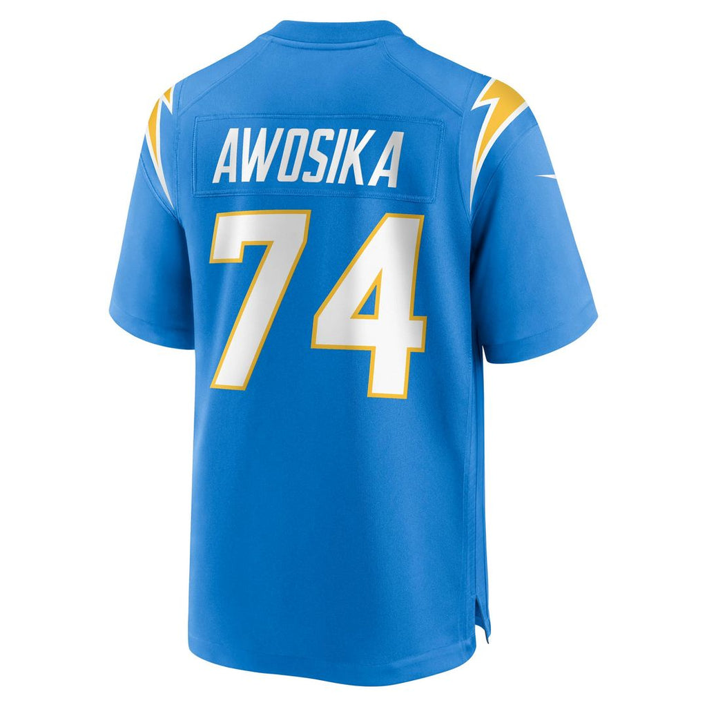 Men's Nike Los Angeles Chargers Kayode Awosika Powder Blue Team Game NFL Jersey