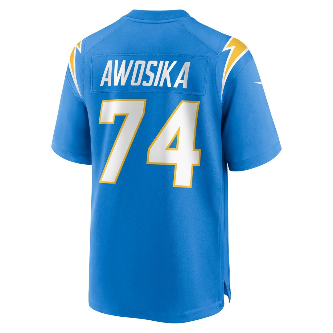 Men's Nike Los Angeles Chargers Kayode Awosika Powder Blue Team Game NFL Jersey