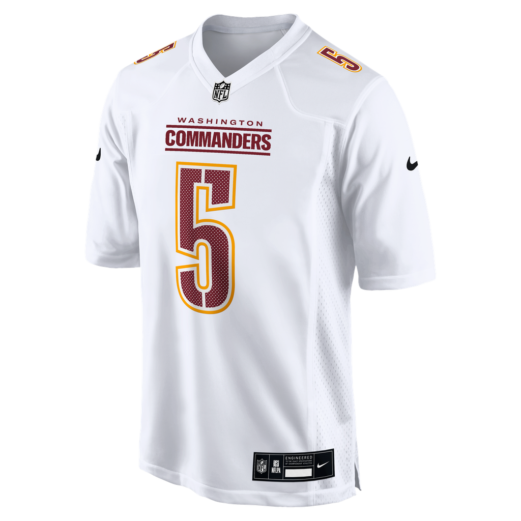 Men's Nike Washington Commanders Jayden Daniels Tundra White Fashion NFL Jersey