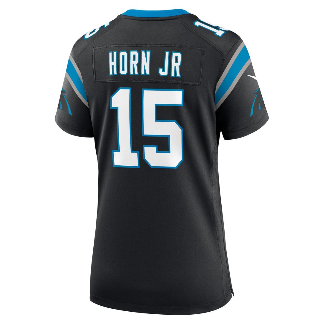 Women's Nike Carolina Panthers Jimmy Horn Jr Black Team Game NFL Jersey