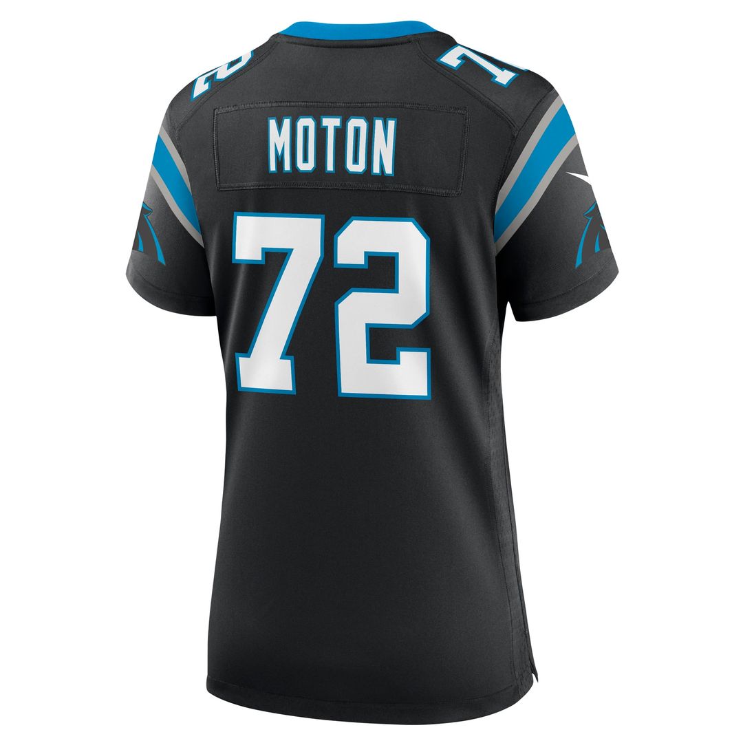 Women's Nike Carolina Panthers Taylor Moton Black Team Game NFL Jersey