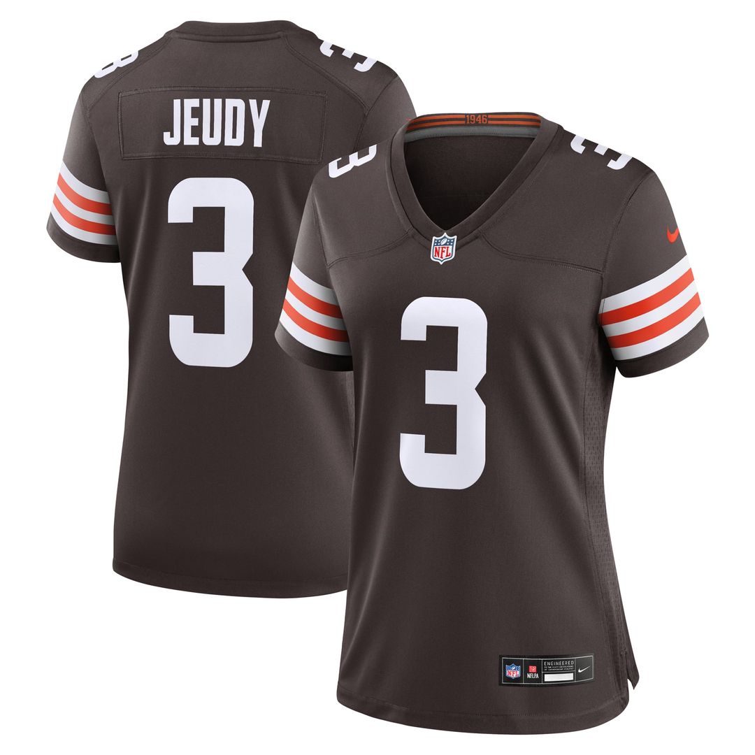 Women's Nike Cleveland Browns Jerry Jeudy Brown Game NFL Jersey