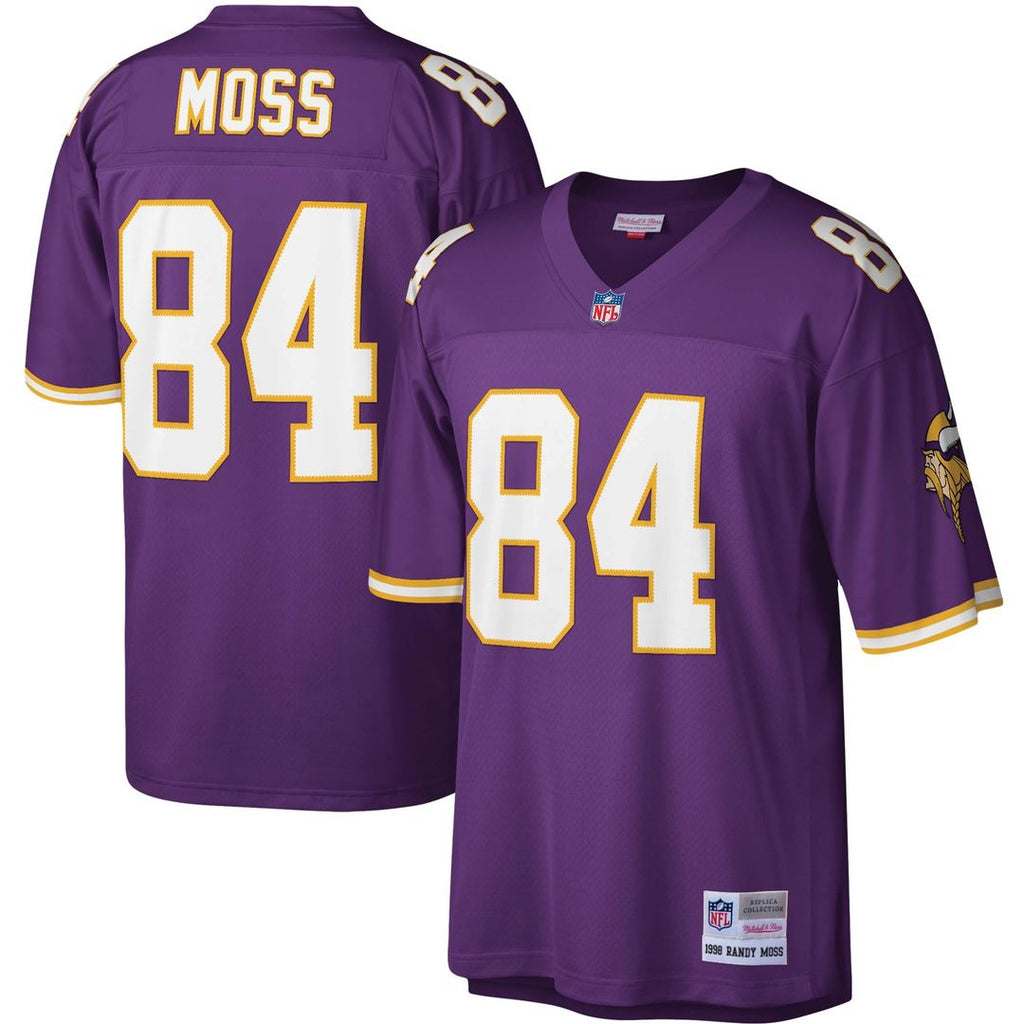 Men's Mitchell & Ness Minnesota Vikings Randy Moss Purple Legacy Replica NFL Jersey