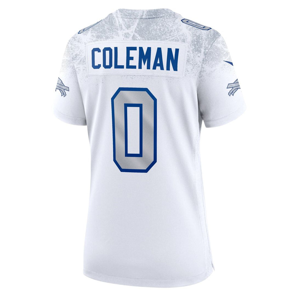 Women's Nike Buffalo Bills Keon Coleman White 2025 Rivalries Collection Game NFL Jersey