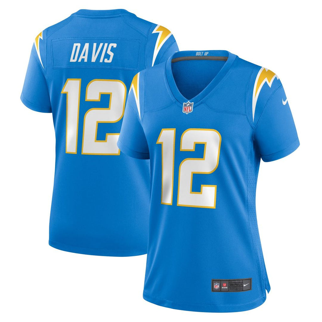 Women's Nike Los Angeles Chargers Derius Davis Powder Blue Team Game NFL Jersey