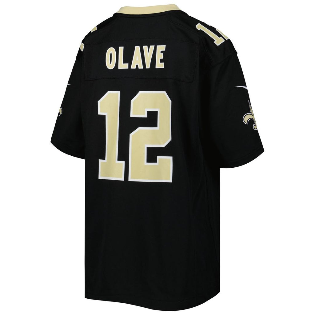 Youth Nike New Orleans Saints Chris Olave Black Game NFL Jersey