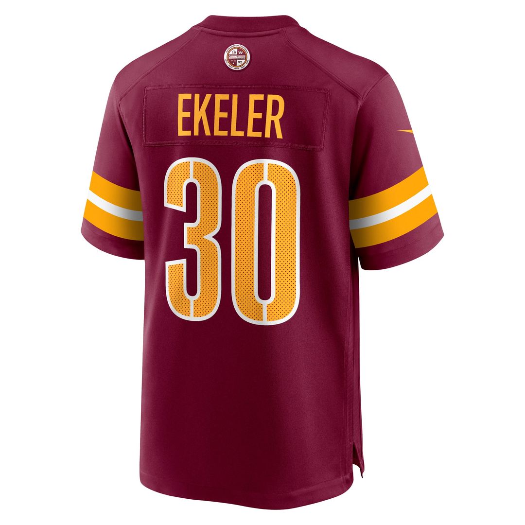 Men's Nike Washington Commanders Austin Ekeler White Game Super Bowl Era NFL Jersey