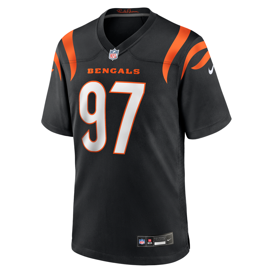 Men's Nike Cincinnati Bengals Dexter Lawrence II Black Game NFL Jersey