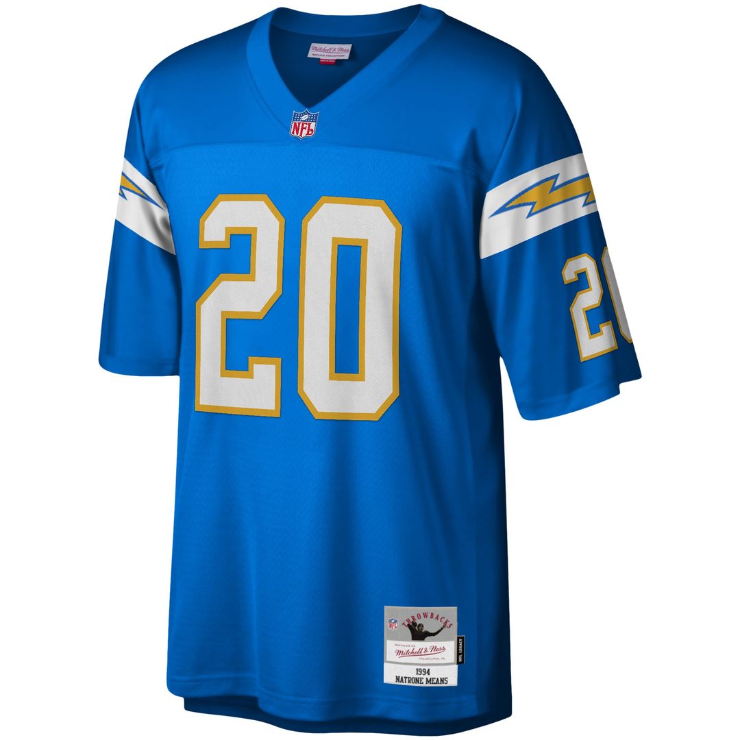 Men's Mitchell & Ness Los Angeles Chargers Natrone Means Powder Blue Legacy Replica NFL Jersey