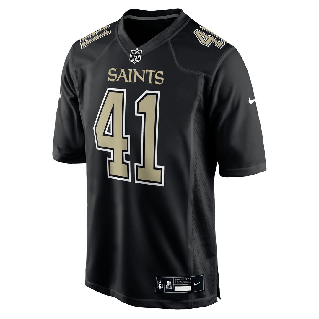 Men's Nike New Orleans Saints Alvin Kamara Carbon Black Fashion Game NFL Jersey