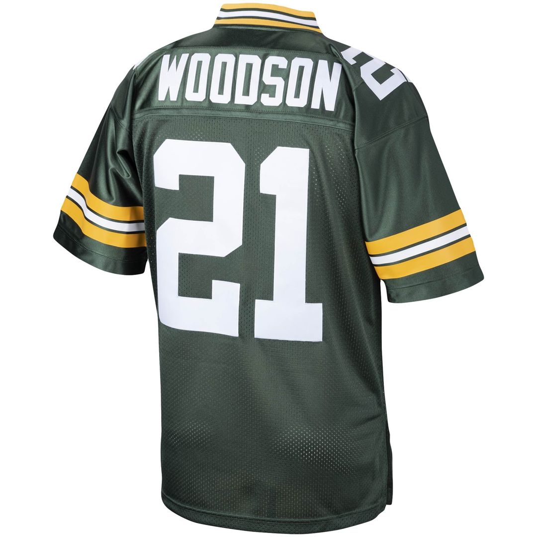Men's Mitchell & Ness Green Bay Packers Charles Woodson Green 2010 Authentic Throwback Retired Player NFL Jersey