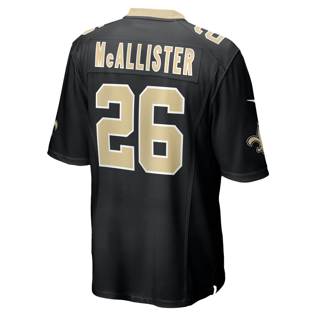 Men's Nike New Orleans Saints Deuce McAllister Black Game Retired Player NFL Jersey