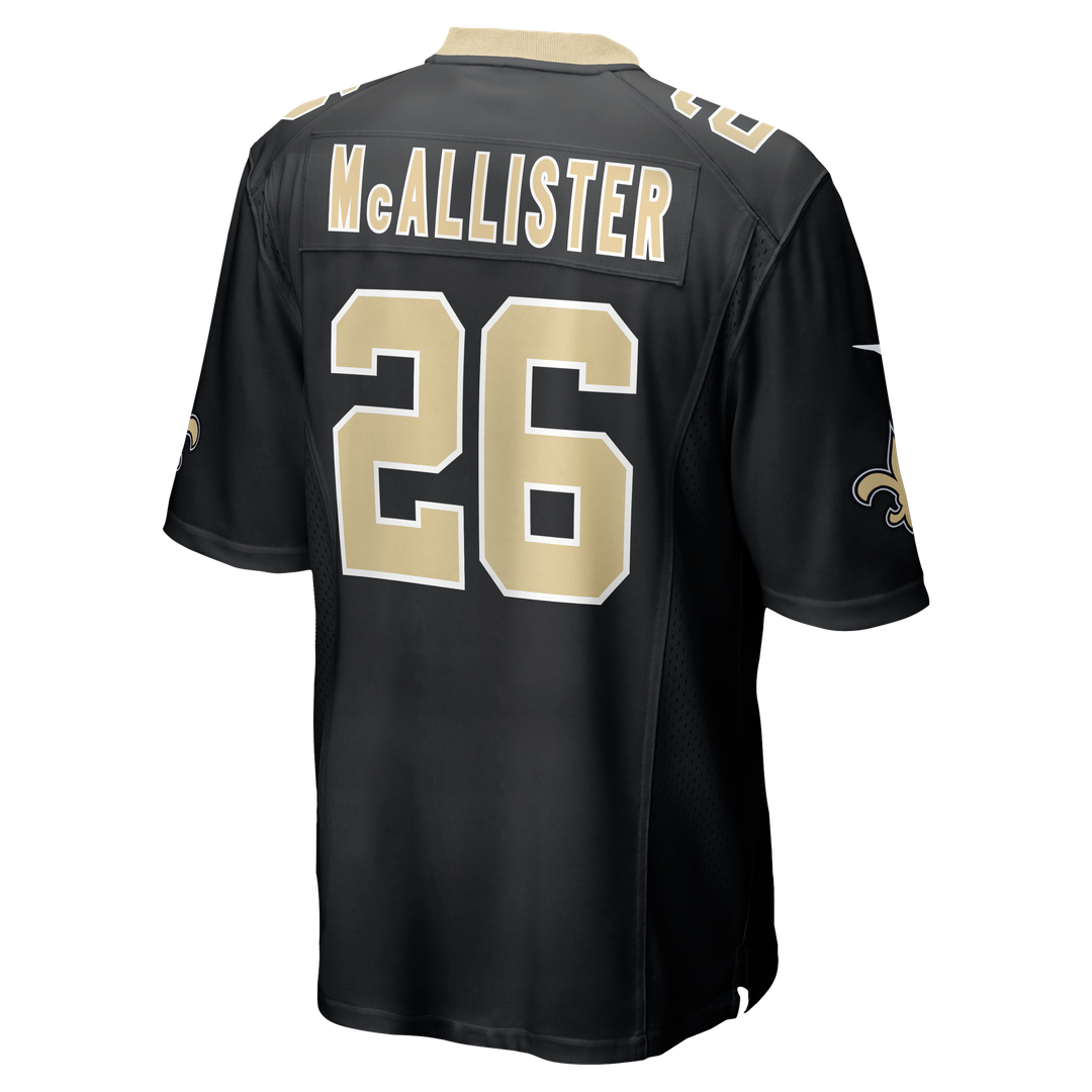 Men's Nike New Orleans Saints Deuce McAllister Black Game Retired Player NFL Jersey