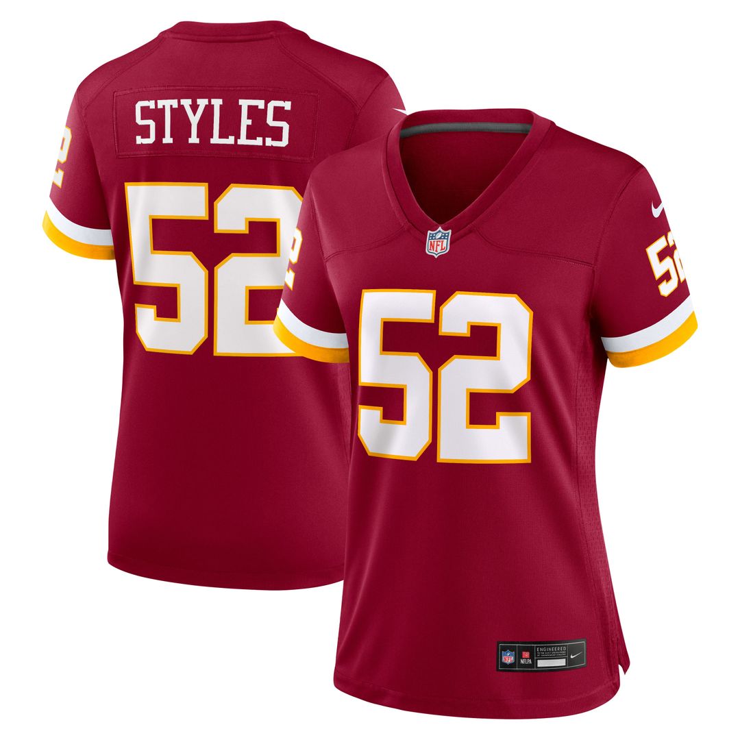 Women's Nike Washington Commanders Sonny Styles Burgundy Game NFL Jersey
