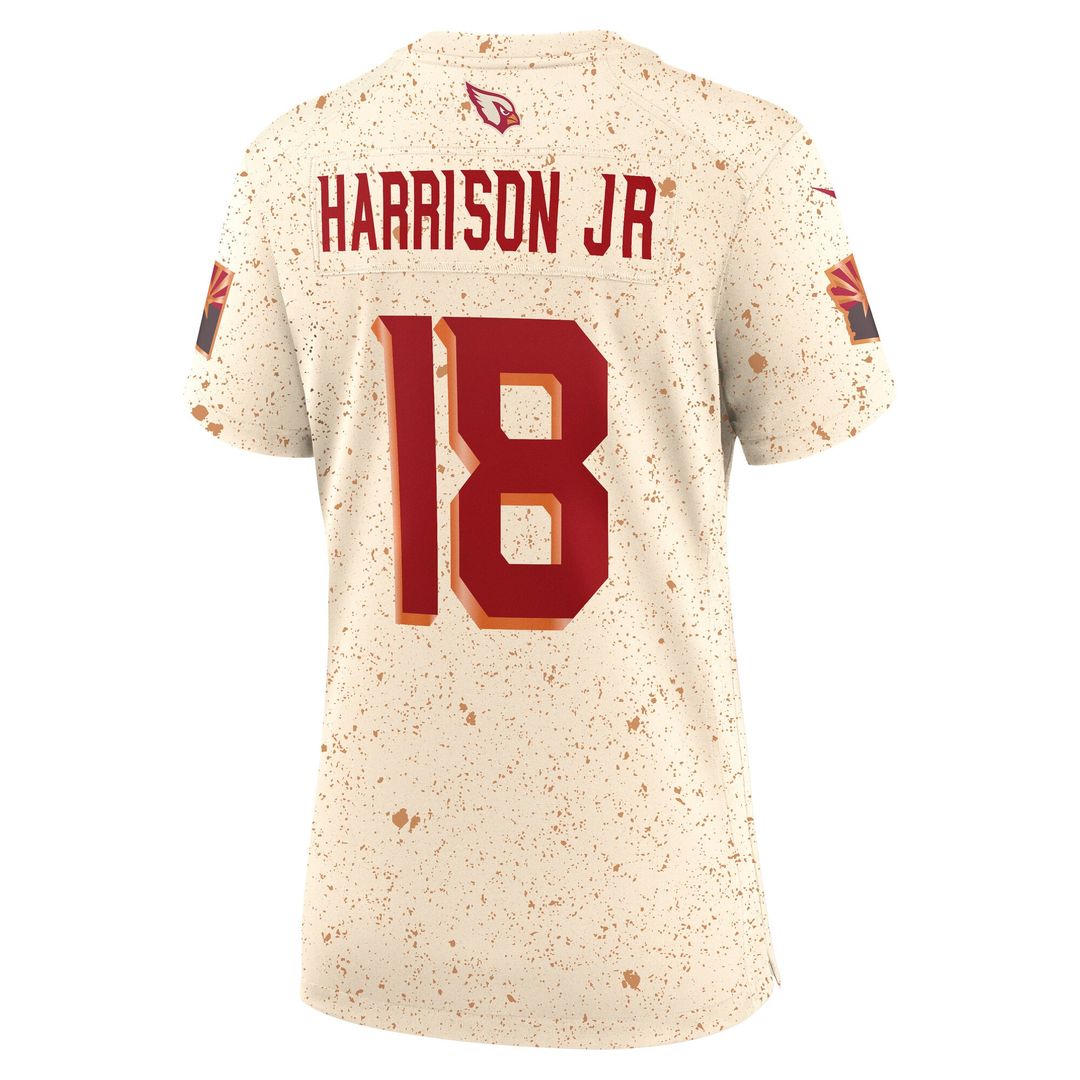 Women's Nike Arizona Cardinals Marvin Harrison Jr. Natural 2025 Rivalries Collection Game NFL Jersey