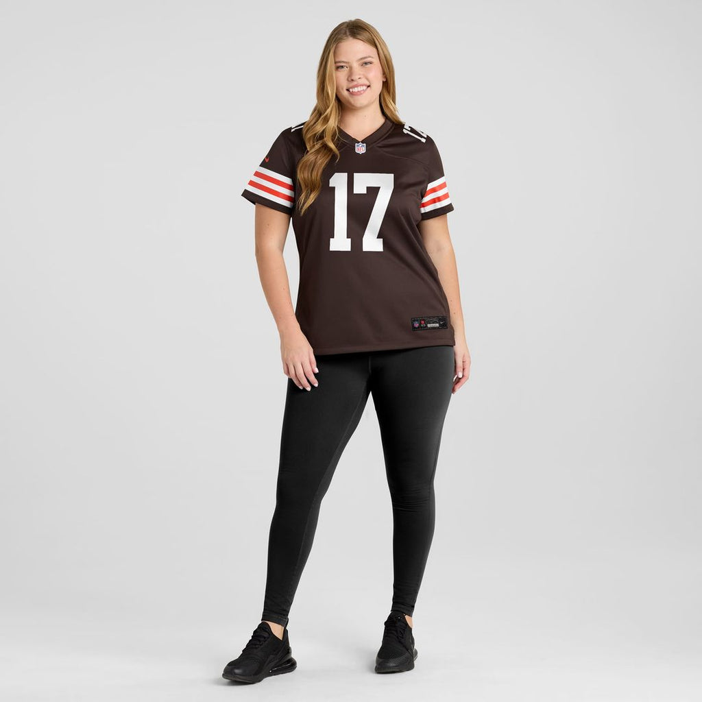 Women's Nike Cleveland Browns Jerome Baker Brown Team Game NFL Jersey