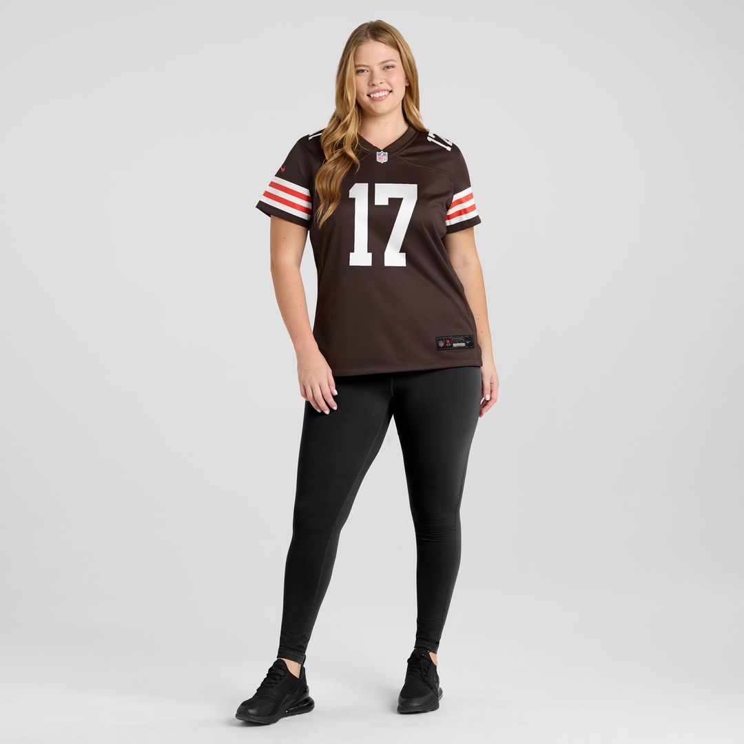 Women's Nike Cleveland Browns Jerome Baker Brown Team Game NFL Jersey