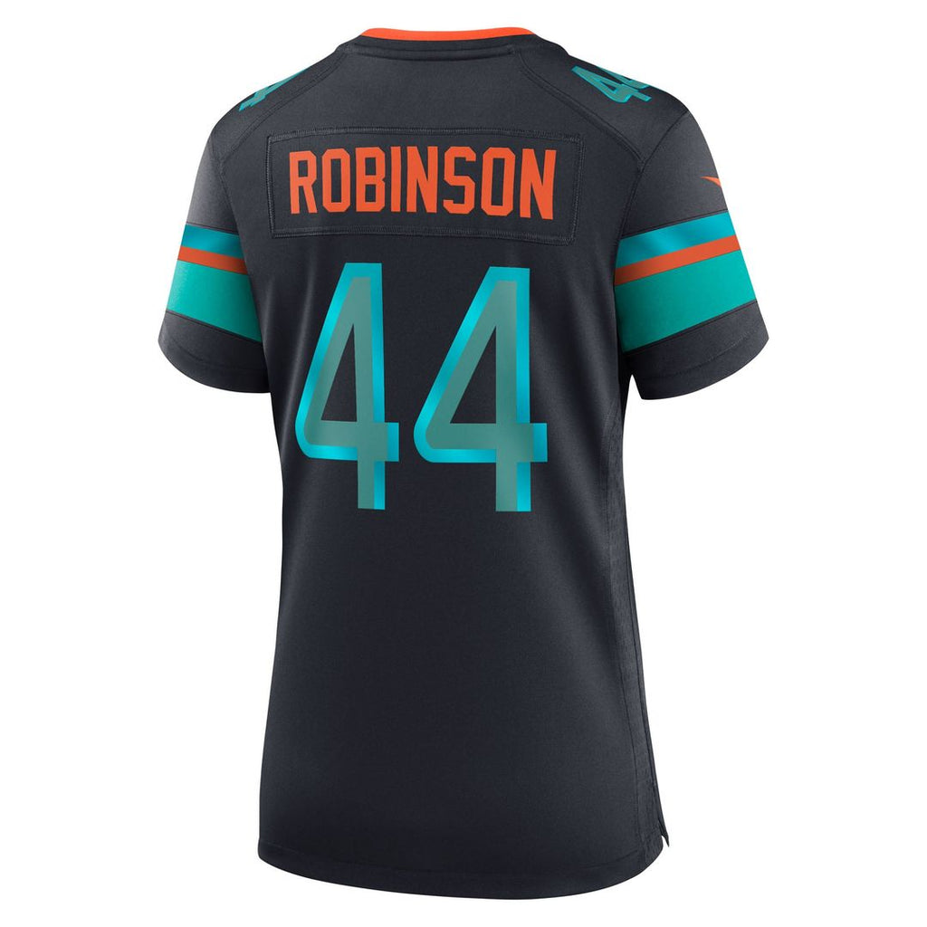Women's Nike Miami Dolphins Chop Robinson Pitch Blue 2025 Rivalries Collection Game NFL Jersey