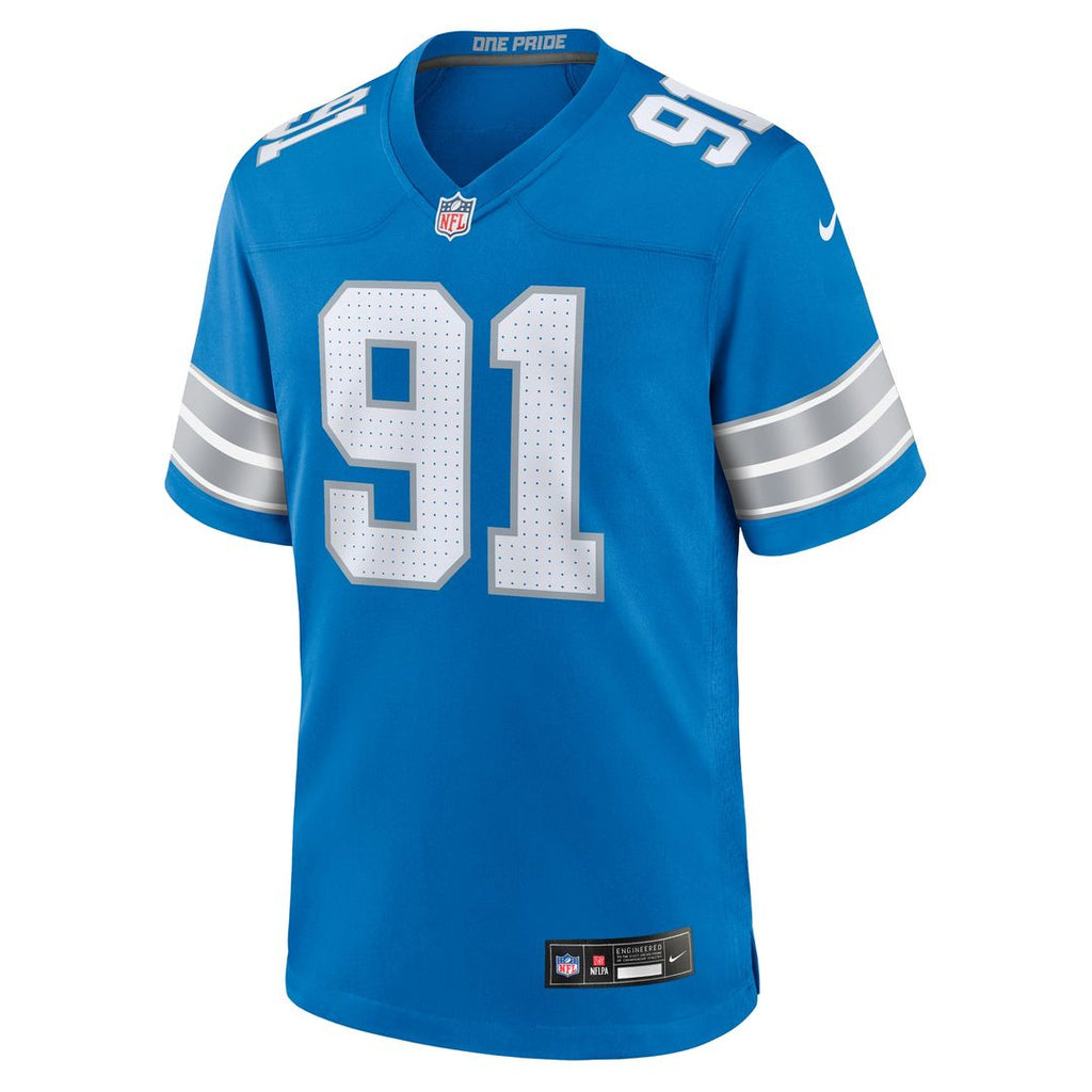 Men's Nike Detroit Lions Tyleik Williams Blue Team Game NFL Jersey