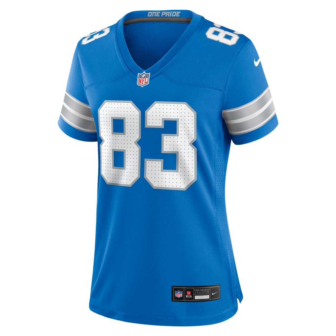 Women's Nike Detroit Lions Tyler Conklin Blue Team Game NFL Jersey