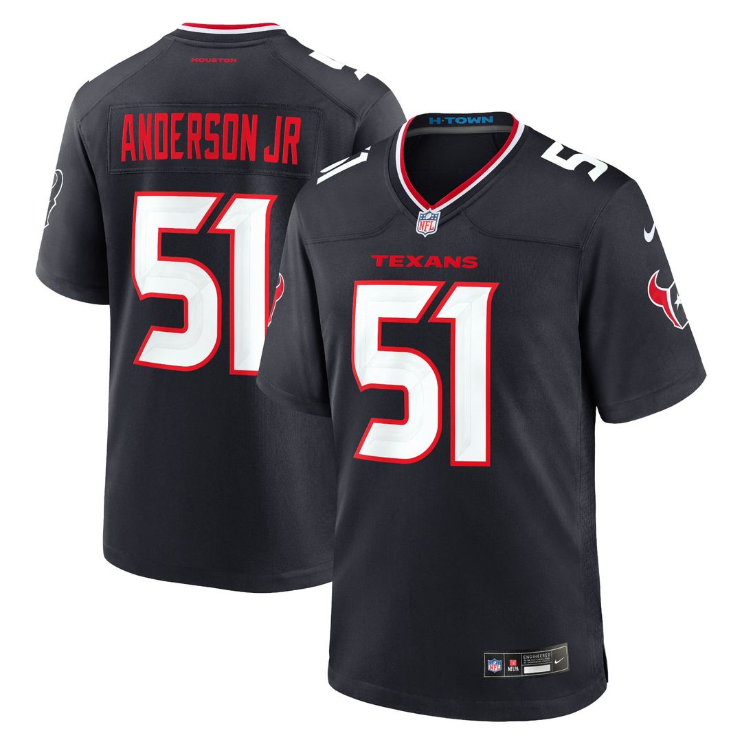Men's Nike Houston Texans Will Anderson Jr. Navy Game NFL Jersey