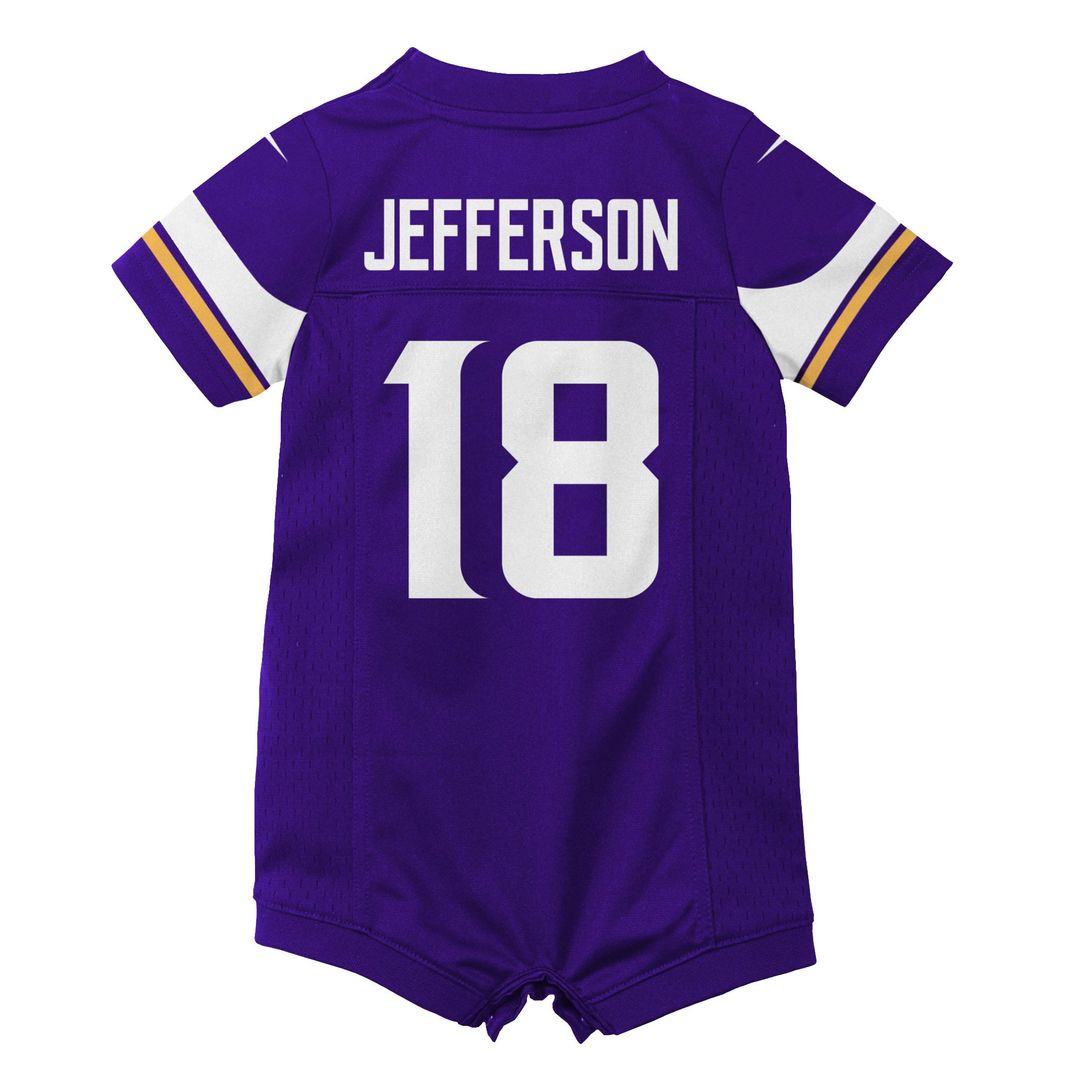 Infant Nike Minnesota Vikings Justin Jefferson Purple Newborn & Game Romper NFL Jersey