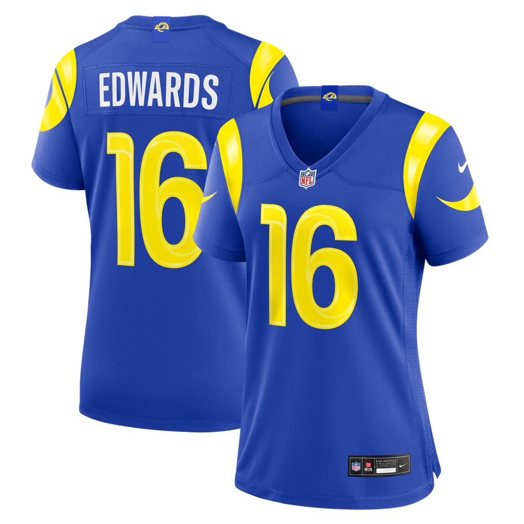 Women's Nike Los Angeles Rams Tru Edwards Royal Team Game NFL Jersey