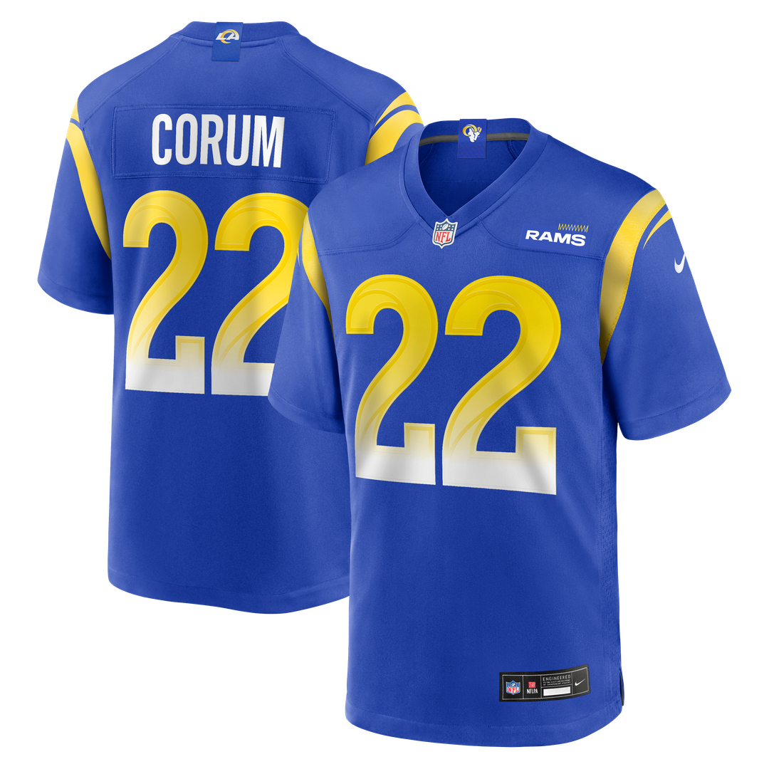 Men's Nike Los Angeles Rams Blake Corum Royal Game Player NFL Jersey