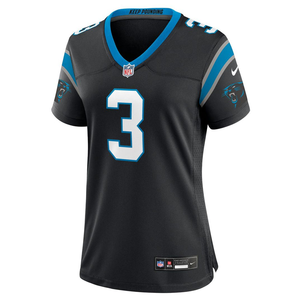 Women's Nike Carolina Panthers Princely Umanmielen Black Team Game NFL Jersey
