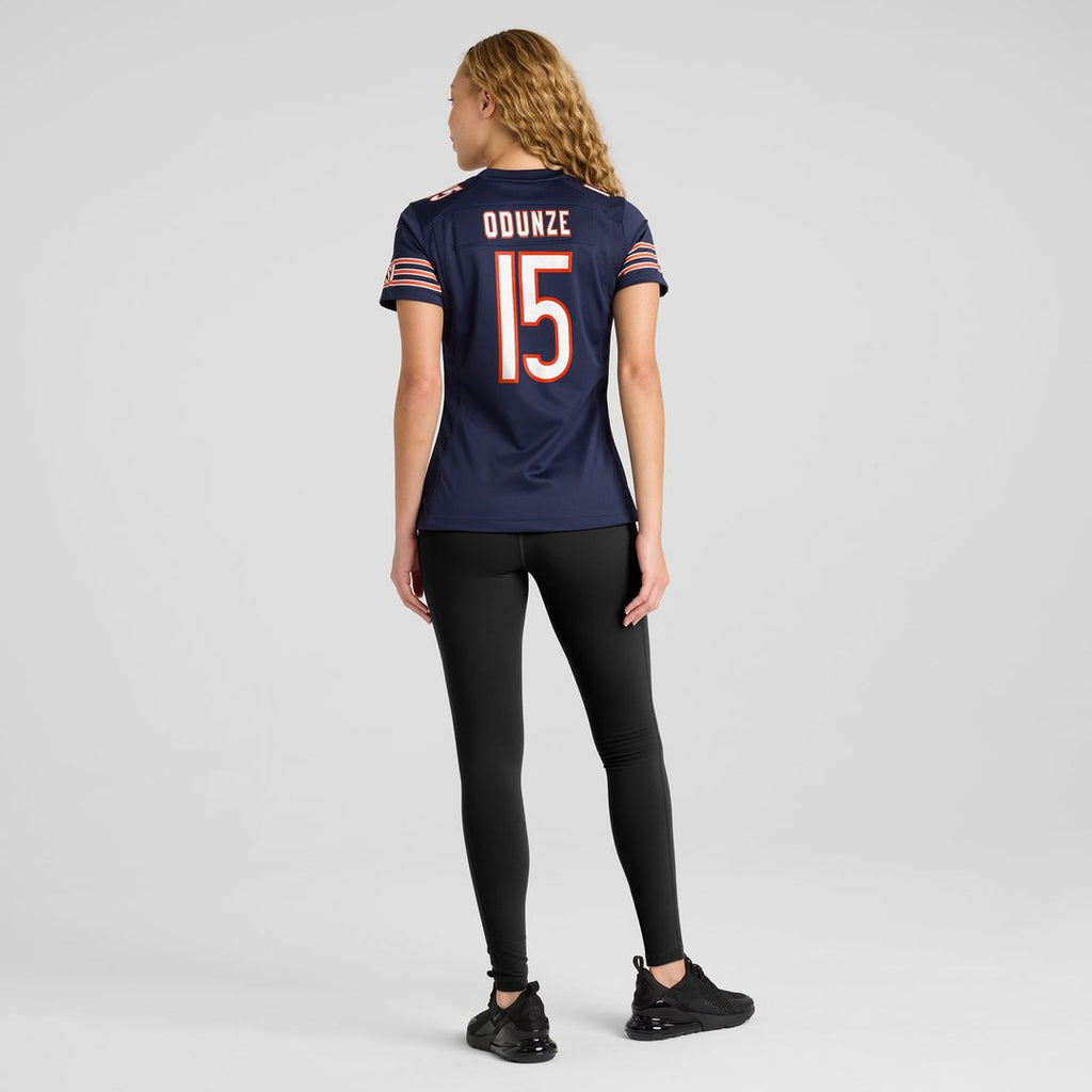 Women's Nike Chicago Bears Rome Odunze Navy Game NFL Jersey