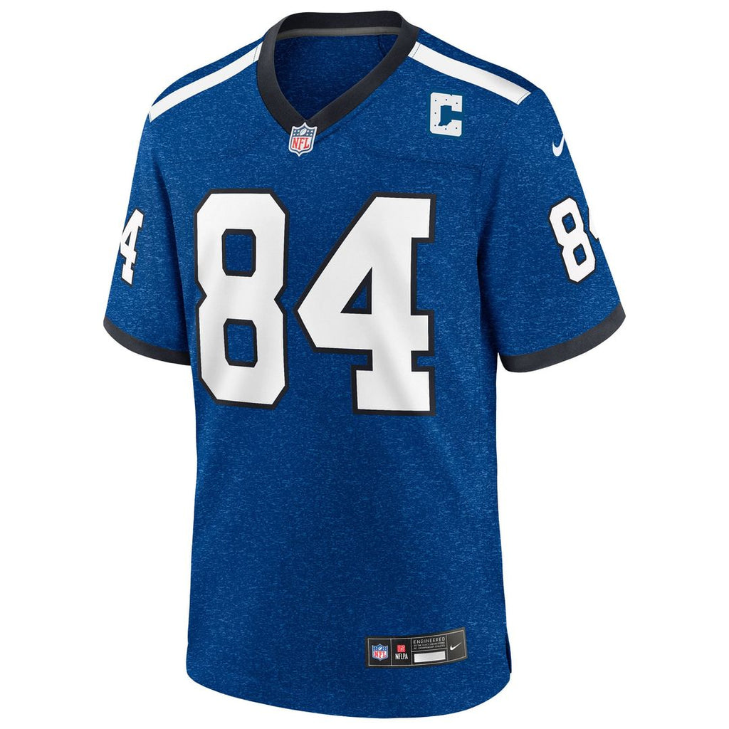 Men's Nike Indianapolis Colts Tyler Warren Heather Royal Alternate 2 Indiana Nights Game NFL Jersey