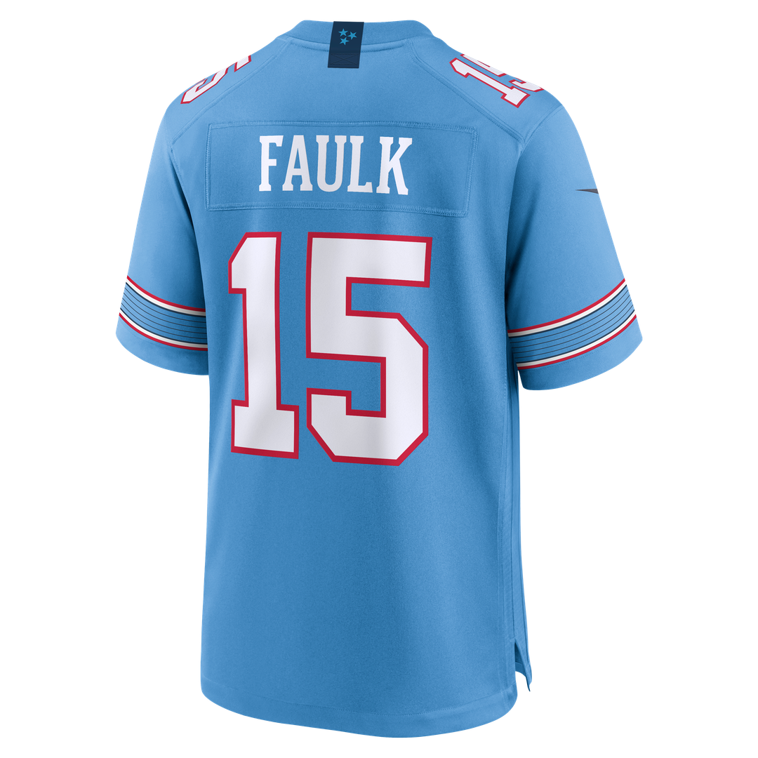 Men's Nike Tennessee Titans Keldric Faulk Light Blue Team Game NFL Jersey
