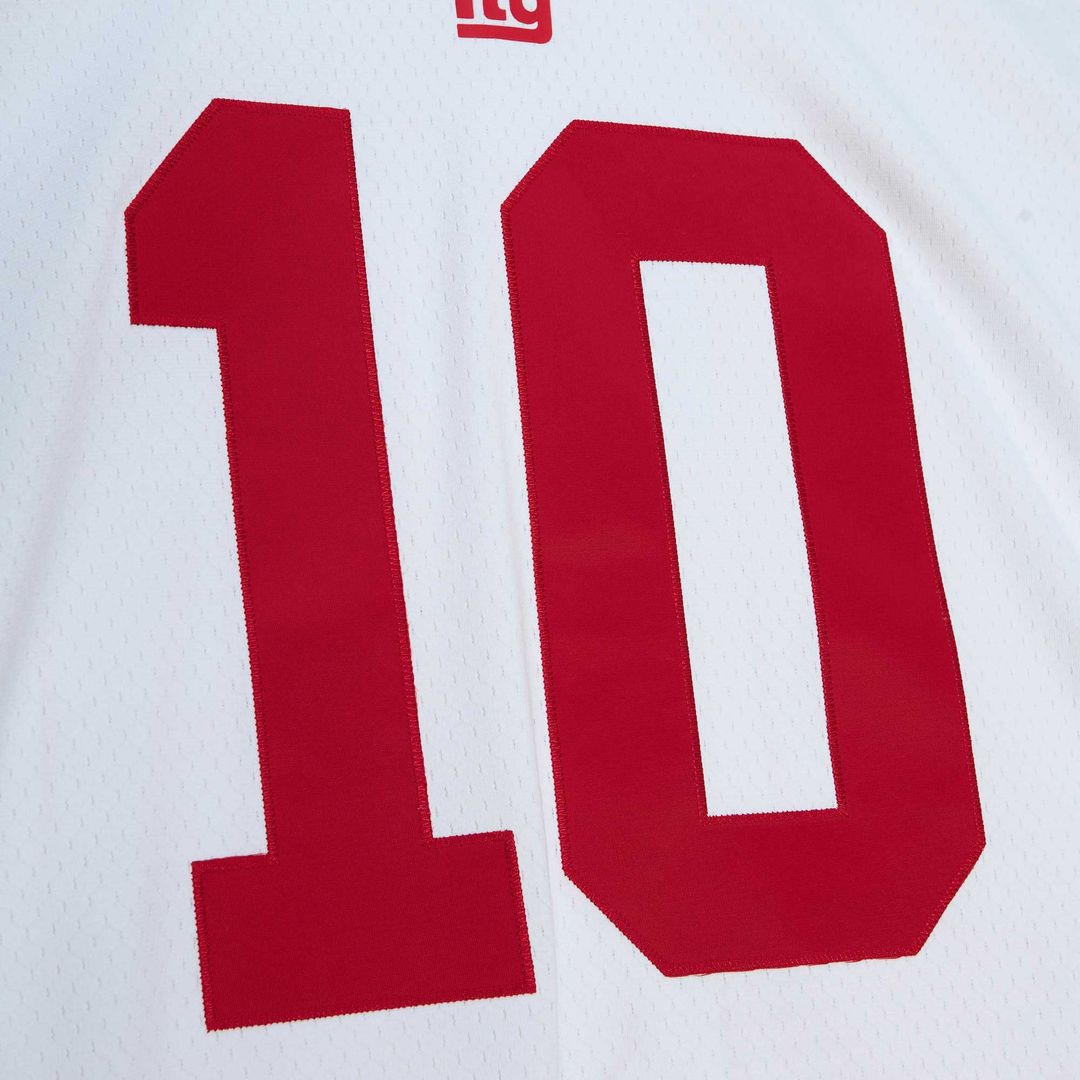 Men's Mitchell & Ness New York Giants Eli Manning White Legacy Replica NFL Jersey