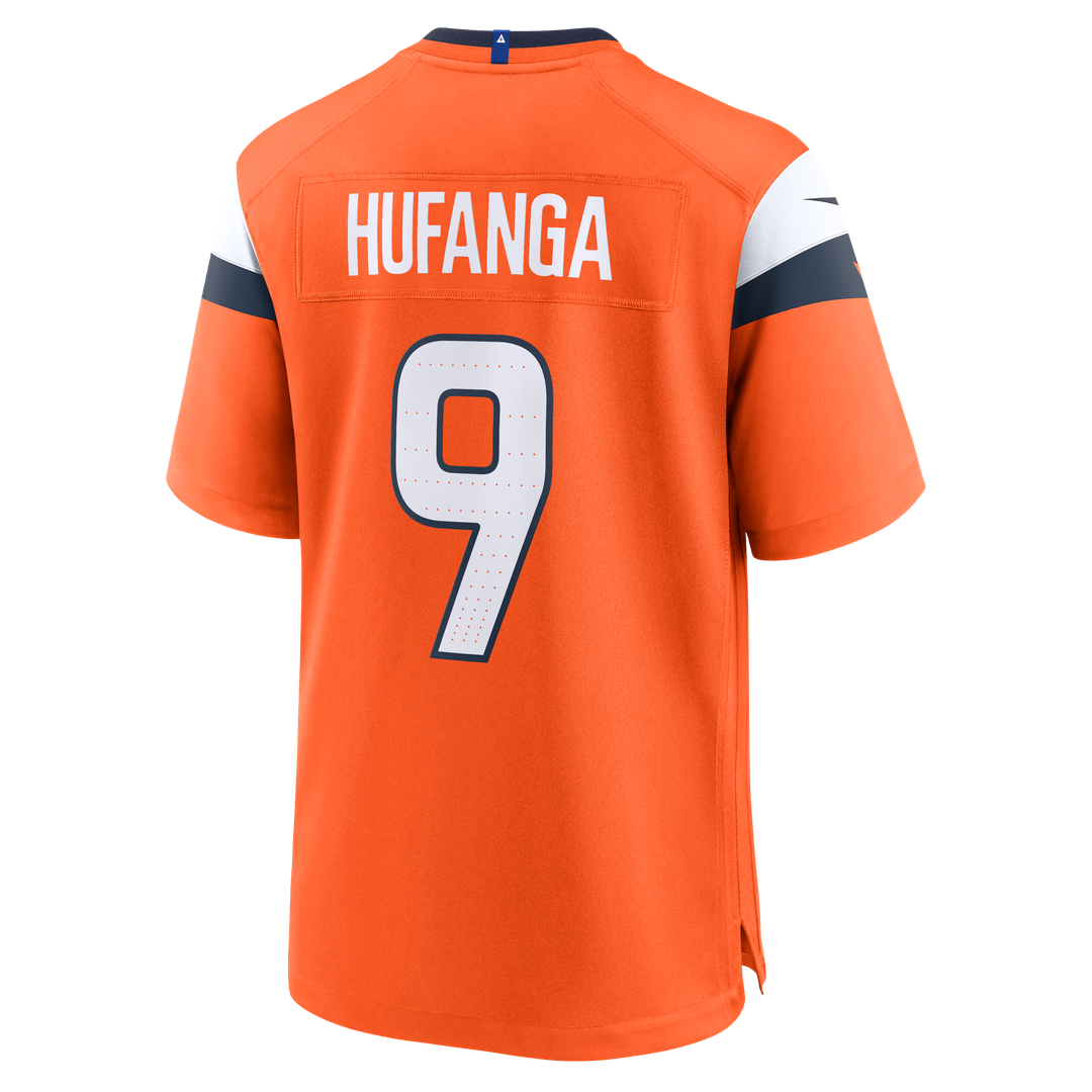 Men's Nike Denver Broncos Talanoa Hufanga Orange Team Game NFL Jersey